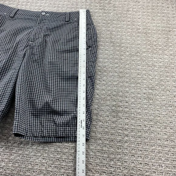 PUMA Golf Shorts Men 32 Gray Checkered Chino Short Pants Outdoor Casual Pocket - Picture 8 of 11